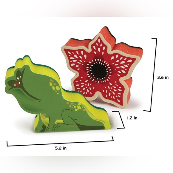 Stranger things kitchen dish sponges Dart & Demogorgon Set of 2 NEW - Picture 2 of 2